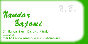 nandor bajomi business card